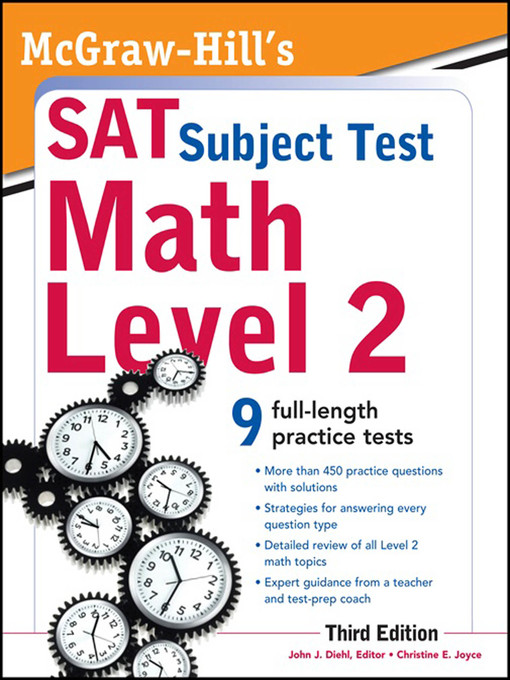 Title details for McGraw-Hill's SAT Subject Test Math Level 2 by John Diehl - Wait list